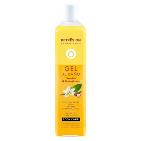 gel de bano vainilla y macadamia betres on 750ml