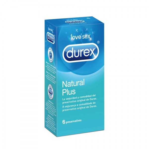 preservativos durex natural plus easy on 6 u